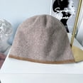 thumbnail image 4 of CoCopeaunt Autumn And Winter Australian Wool Pile Hat Women Literary Soft Hat Patchwork Edge Landlord Hat Macaron Knitted Hat, 4 of 6