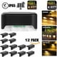 thumbnail image 5 of Luz solar impermeable para valla, luz solar para cubierta, lámpara de escalera, luces solares LED IP65 para jardín para vallas de escaleras de patio (luz cálida, negra, 12 unidades), 5 of 5