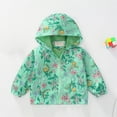 thumbnail image 2 of CPNG Toddler Rain Jacket Kids Windbreaker Hoodie with Pocket Kids Water-Resistant Light Rain Jacket Outwear Zip Up Lightweight Long Sleeve Cute Graphic Outwear Coat, 2 of 7