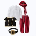 thumbnail image 1 of Traje de fiesta para niños Traje de niño Traje de actuación de capitán pirata de Halloween para bebé, 1 of 6