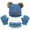Blue, variant on Odeerbi Toddler Boys Girls Winter Beanie Hat Neck Warmer Gloves Set Kids Thick Ski Cap With PomPom Winter Beanie Hat Warm Knit Scarf Gloves Set Black One Size