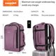 thumbnail image 3 of Travel Backpack 18x14x8 Spirit Airlines Personal Item Bag Carry On Backpack 13 Pockets Large Work Casual Daypack for men Airline Approved Waterproof Gym Backpack with Charging Port, Light Gr, 3 of 5
