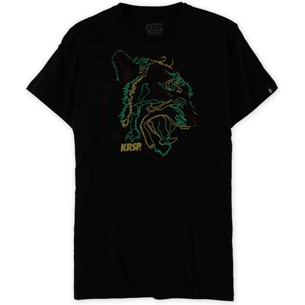 KRSP. Camiseta con gráfico de neón de Bad Kitty para hombre, negra, pequeña