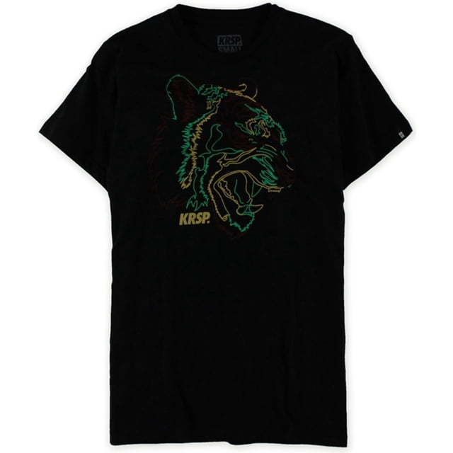 KRSP. Camiseta con gráfico de neón de Bad Kitty para hombre, negra, grande