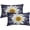 Navy Blue Daisy, variant on Summer Daisy Floral Pillow Covers 18X18 Inch Set of 2 White Petal Flower Bloom Decorative Pillow Cases Yellow Seasonal Cotton Linen Cushion Case Farmhouse Home Decor for Sofa Couch Porch Outdoor