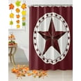 thumbnail image 3 of Thanksgiving Retro Art Shower Curtain Set ，Waterproof Fabric Shower Curtains Pentagram Wood Grain Shower Curtains for Bathroom,Bathroom Decor 72"x84", 3 of 7
