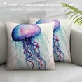thumbnail image 3 of RUIYC Decorative Pillow Cover , Jellyfish Watercolor Decor Flower Throw Pillow Covers Cushion Case for Living Room Couch Sofa Patio Outdoor Home Decor, 3 of 5