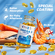 Omega 3 Fish Oil | EPA & DHA | Omega 3 Fatty Acids | Premium Burpless Softgel Supplements (120 Count)