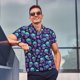 thumbnail image 4 of Fotbe Skull daisy Gradient Camiseta Polo de Golf para Hombre con Estampado – Camisa Deportiva Transpirable con Cuello Abotonado-4X-Large, 4 of 6