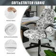 thumbnail image 6 of ZIATUBLES Vintage Sketch Flower Print Stretch Gaming Chair Cover Soft Dustproof Rotating Chair Desk Chair Cover Universal Rotating Chair Slipcovers Protector with Snap Button, L, 6 of 7