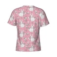 thumbnail image 6 of Qekee Rabbit And Flower Classic Fit T-Shirt Men's Shirt Men's Tight Short Sleeves for Exercise, Running, Mountaineering - Rabbit And Flower, 6 of 9