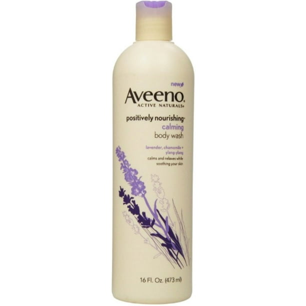 4 Pack AVEENO Active Naturals Calming Body Wash,Lavender, Chamomile