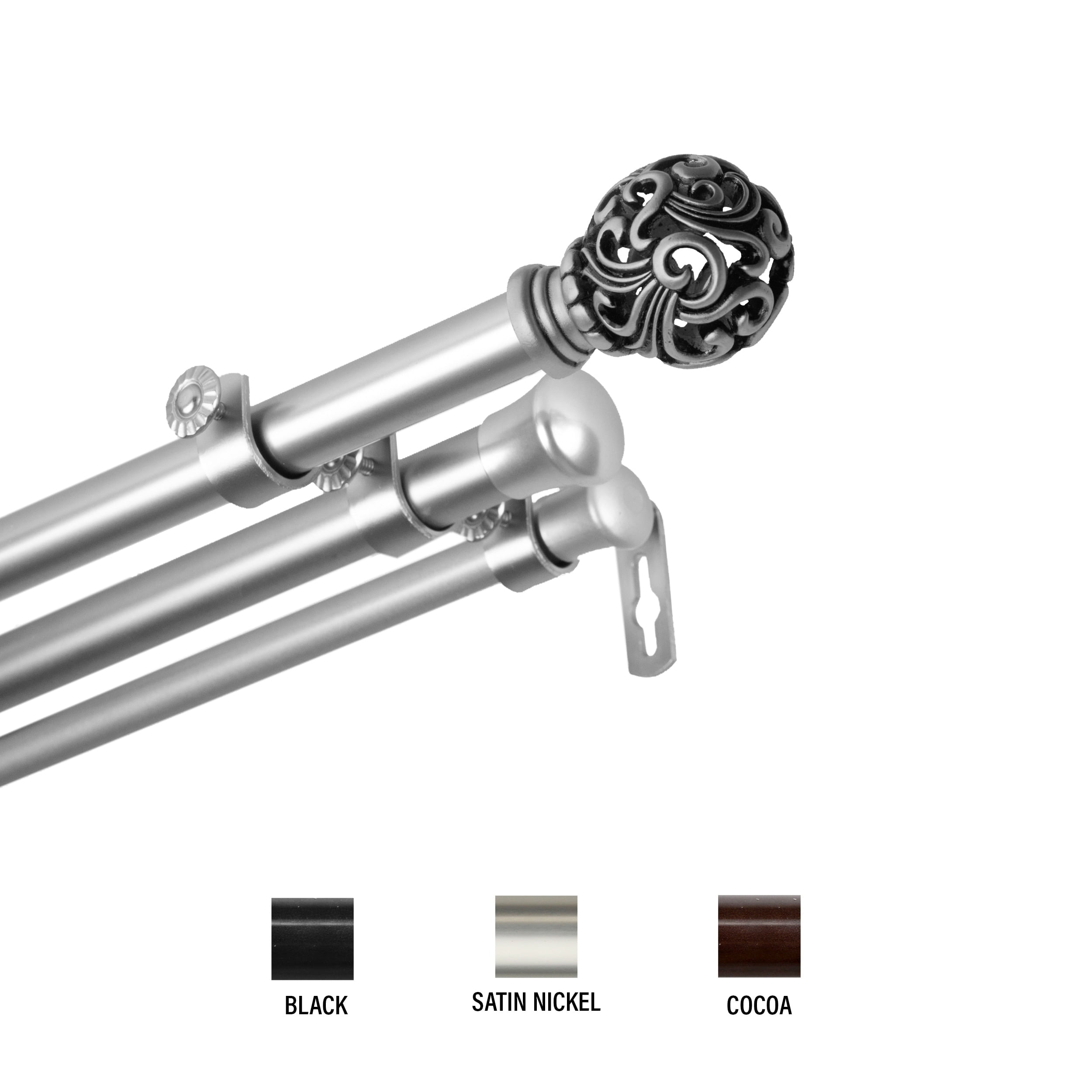 Instyledesign Stella Triple Curtain Rod 13 16 Inch Dia Walmartcom Walmartcom Instyledesign Stella Triple Curtain Rod 13 16 Inch Dia Walmartcom Walmartcom