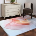 thumbnail image 3 of 2.7'x5' Area Rugs, Pink Abstract Art Indoor Outdoor Area Rug for Living Room Bedroom, Modern Art Wave Washable Bathroom Rugs Kitchen Floor Carpet Mats Home Decor Aesthetic, 3 of 8