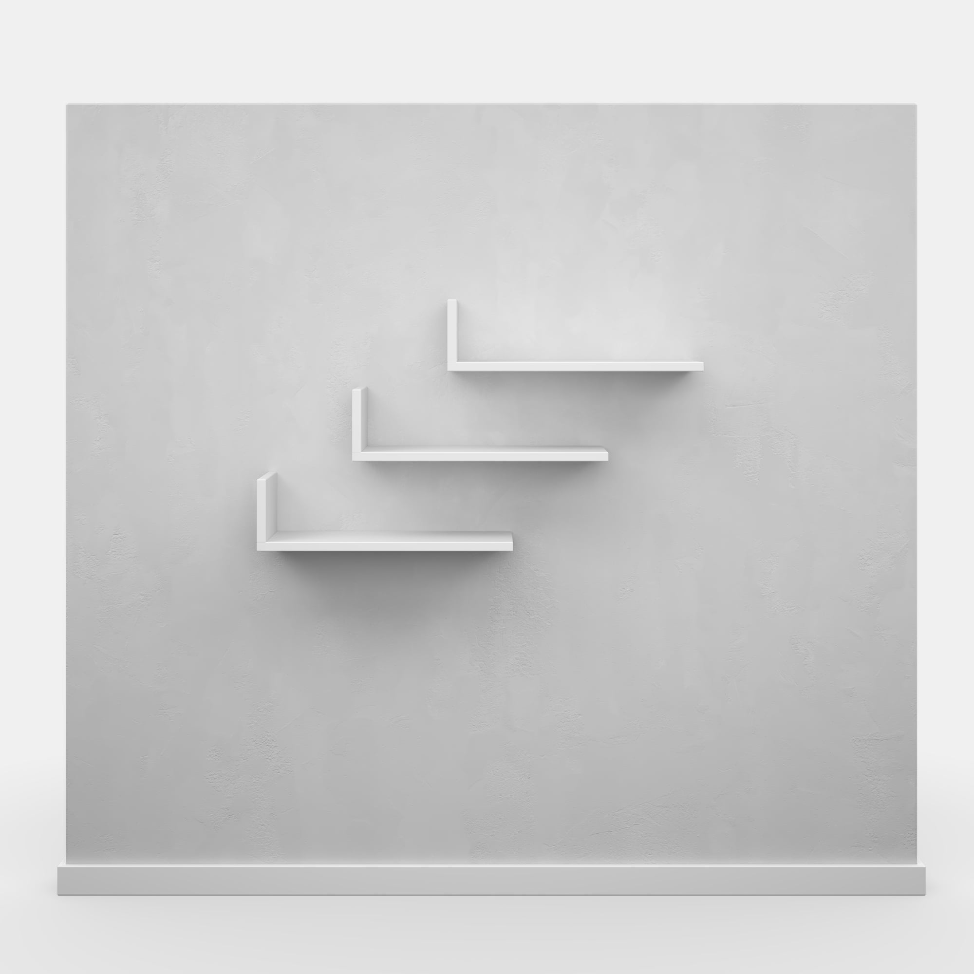 Ada Home Decor Furniture 19.69" 3 Tier White Washburn Modern Wall Shelf