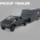 thumbnail image 1 of 1/32 Cybertruck Pickup Trailer Alloy Car Model Diecasts Metal Off-road Vehicles Truck Model Sound and Light Kids Toys Gift Toy Cars, 1 of 5