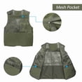 thumbnail image 4 of Fishing Fishing Vest Breathable Fishing Travel Mesh Vest With Zipper Pockets Summer Work Vest For Outdoor Activities, 4 of 7