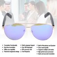thumbnail image 4 of Lunettes de Traduction AI, Lunettes de Traduction avec Micro Intégré Haut-Parleur Polarisées en Temps Réel Lentilles UV400 Bluetooth V5.4 Intelligentes pour Réunions d'Affaires, 4 of 7