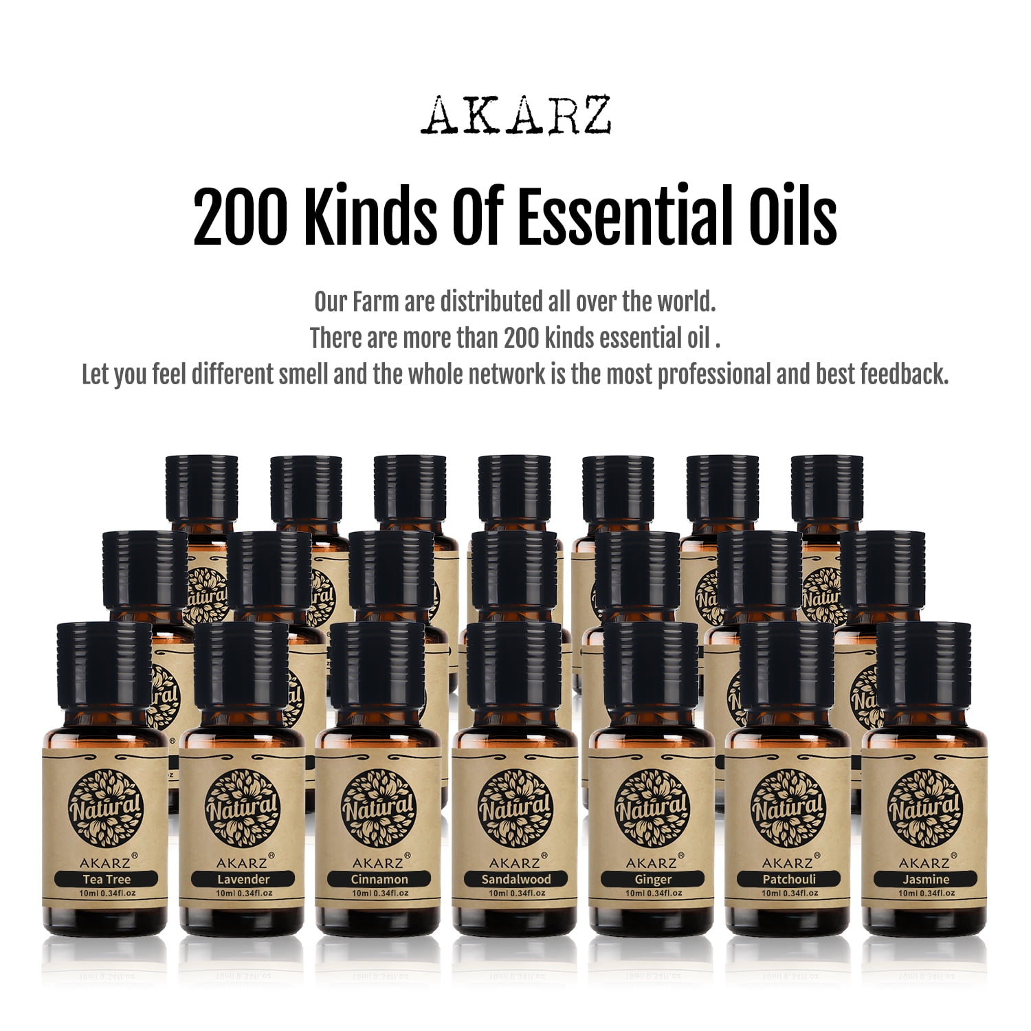 AKARZ Narcissus Essential Oils 3.38 fl.oz./100ml Pure And Naturel Aromatherapy Face Body Skin Care Massage Aroma Perfume Oil
