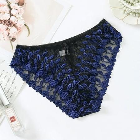 

TOTO Panties For Women New Hot Panties For Women Floral Print Seeing Through Low Waist Lace Skinny Panties