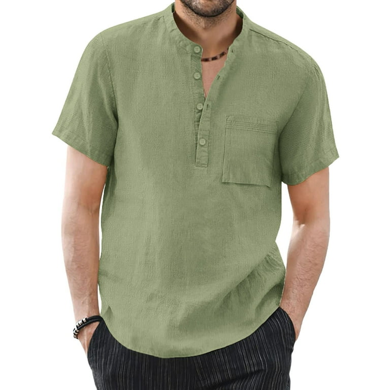 adviicd Mens Button Down Long Sleeve Shirts Lightweight Moisture Wicking  Short Sleeve Fishing Shirt with UPF 51 Mint Green 3XL