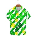 thumbnail image 5 of Blusa y camisa de manga corta con cuello vuelto para hombre Camisa de manga corta estampada para el Día de San Patricio Tops casuales con cuello vuelto Camisa Blusa Tops para hombre, 5 of 5