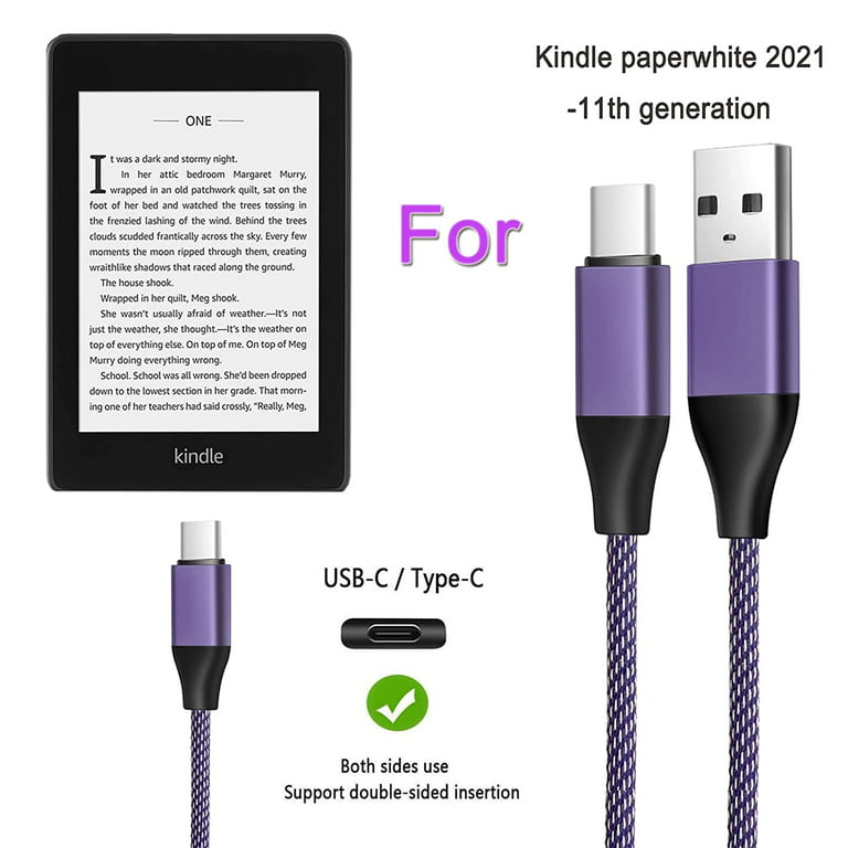 For ALL NEW Kindle Paperwhite 2022 Tablet Type-C Charger Cable