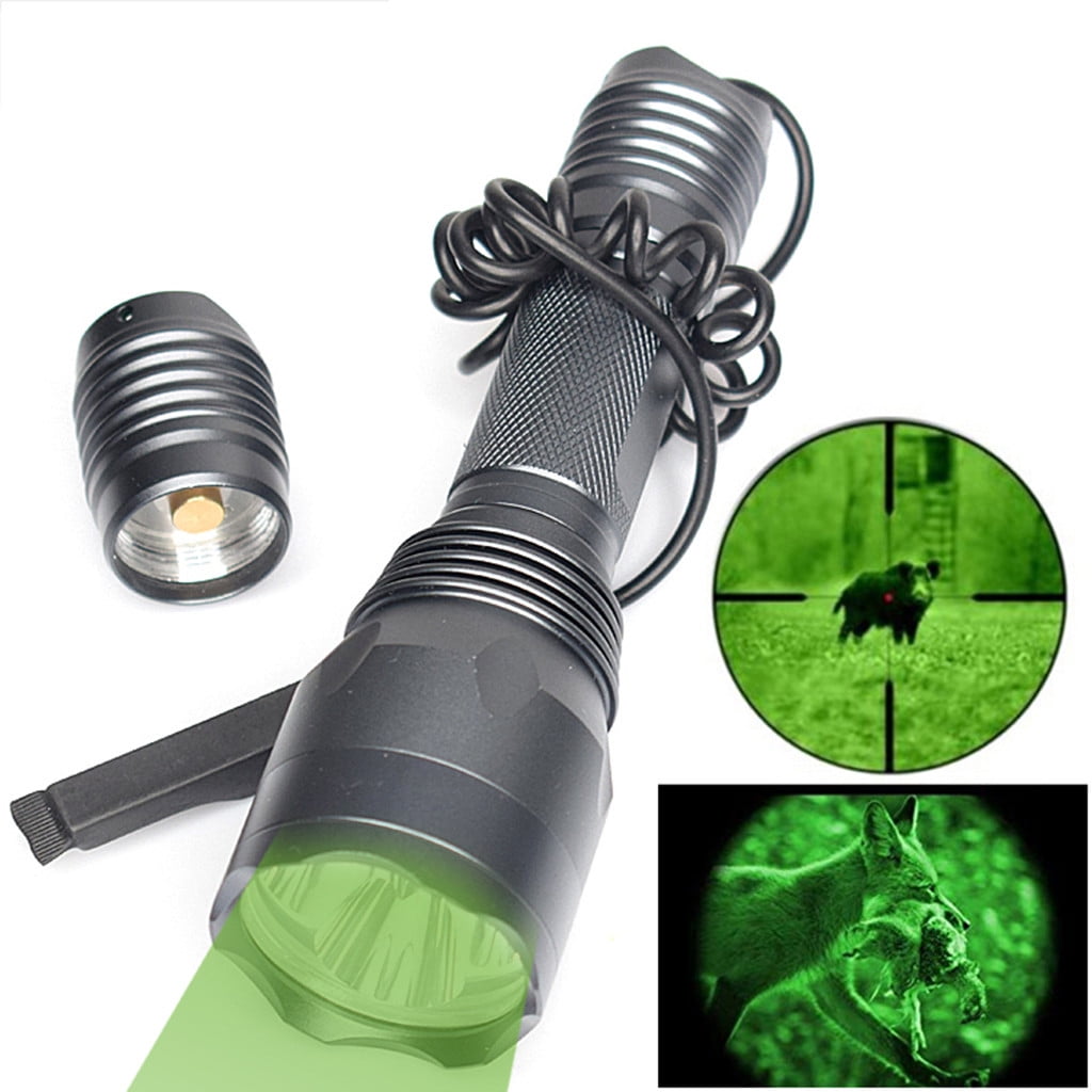 Zoomable 800LM XM-L T6 Green Light LED Flashlight Focus Torch 