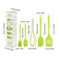 thumbnail image 3 of ZZkhGO 5-Piece Silicone Baking Utensil Set, Non-Stick Kitchen Tools with Spatula Whisk Brush, Heat-Resistant Oven Safe Cooking Accessories for Baking, Green, 3 of 6