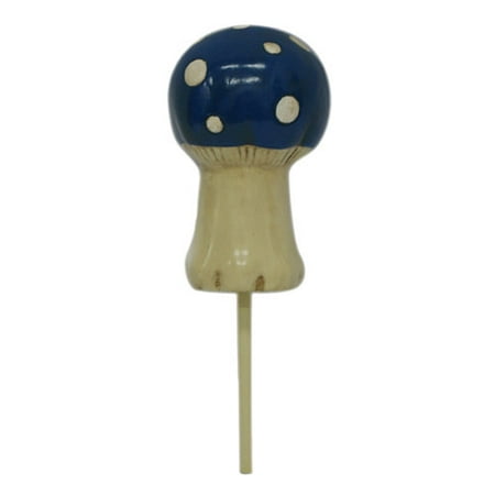 Mushroom Garden Stake, Blue