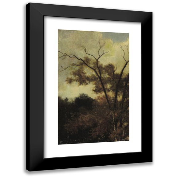Charles François Daubigny 10x14 Black Modern Framed Museum Art Print Titled - Woodland Landscape (1850)