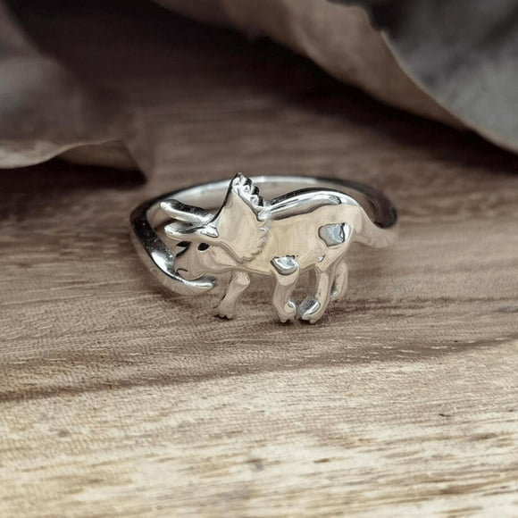 Anillos para mujer, regalos para mujer, se puede ajustar la apertura, lindo dinosaurio, moda, anillo abierto