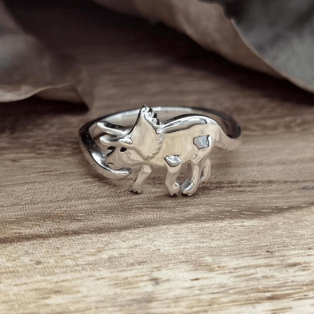 Anillos para mujer, regalos para mujer, se puede ajustar la apertura, lindo dinosaurio, moda, anillo abierto