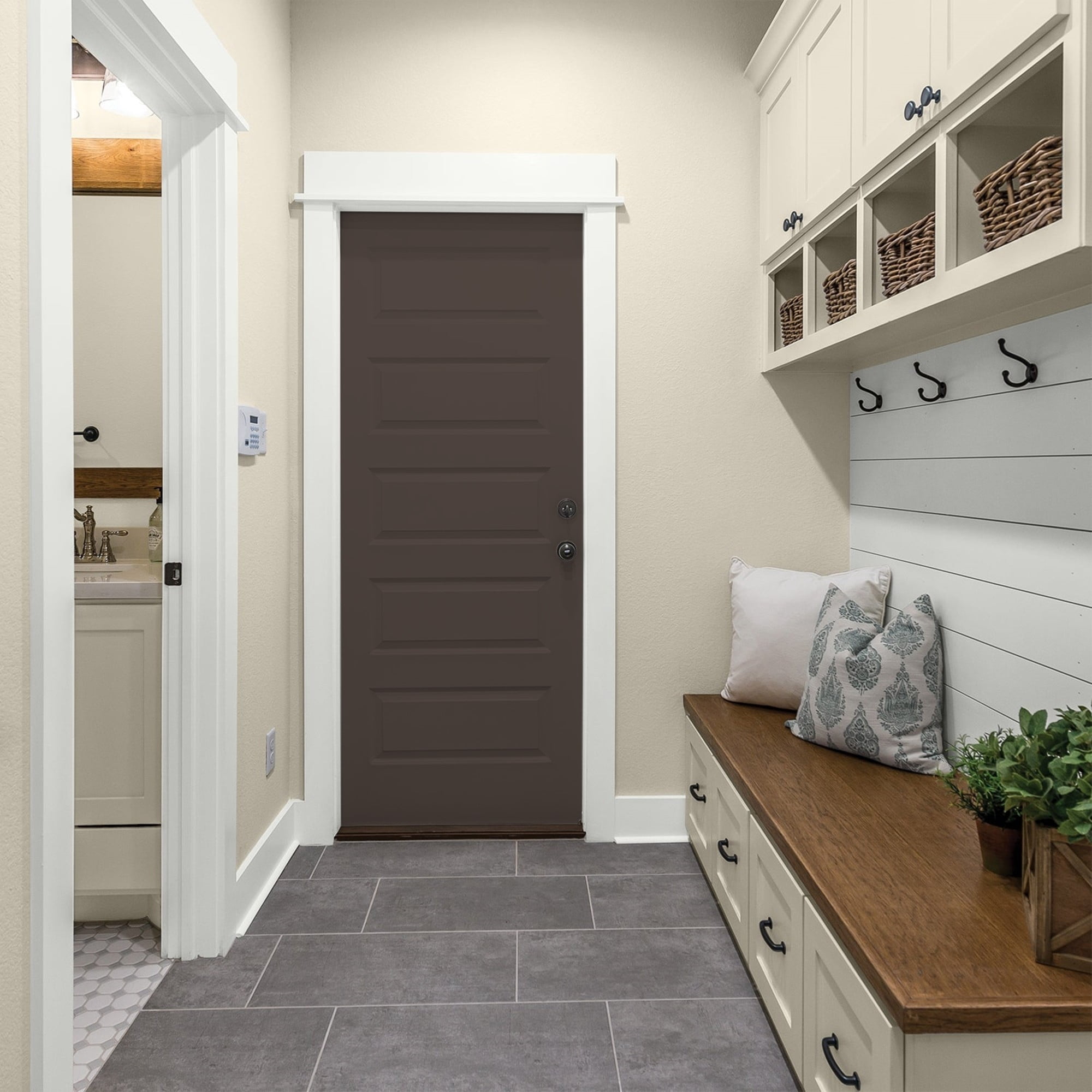 Glidden Dark Granite Satin Interior Paint Color Sample, 1/2 Pint