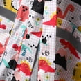 thumbnail image 4 of QIPOPIQ Girls Clothes Clearance Rainy Season Children‘s Raincoat Jacket Cute Print Hooded Mid-length Jacket With Pockets, 4 of 5