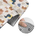 thumbnail image 5 of Xecao Dogs 2-Piece Vintage Seamless Anti-Skid Mat Set, featuring a stylish pattern for a safe and elegant toilet rug experience, 5 of 6