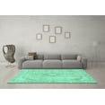 thumbnail image 3 of Ahgly Company Indoor Rectangle Abstract Turquoise Blue Modern Area Rugs, 7' x 10', 3 of 4