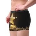 thumbnail image 2 of Fotbe Golden Glitter And Light Men’s Total Support Pouch Boxer Briefs, X-Temp Cooling, Moisture-Wicking Underwear, Regular, Long-leg and Trunk-Small, 2 of 6