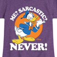 thumbnail image 3 of Disney - Donald Me Sarcastic Never - Toddler & Youth Girls Short Sleeve Graphic T-Shirt, 3 of 5