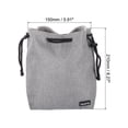 thumbnail image 2 of Unique Bargains Soft Drawstring Lens Case Lens Pouch Bag w Cotton Pad Gray 150x100x210mm, 2 of 5