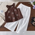 thumbnail image 2 of Toddler Baby Girls Denim Shorts Outfits Sleeveless T-Shirt Tops Jean Pants Summer Clothes Set Girls Summer Set 2-7 Years,4-5 Years, 2 of 9