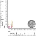 thumbnail image 6 of Gem Stone King 14K Yellow Gold Pink Sapphire French Wire Dangle Earrings for Women (1.20 Cttw, Gemstone September Birthstone, Oval 6X4MM and Round 2.5MM), 6 of 6