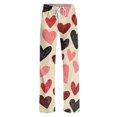 thumbnail image 4 of Women's Drawstring Valentine's Day Printed Casual Pants, Elastic Waist Lounge Pants for Women, Holiday Themed Sleepwear Pajama Pants, Comfortable Fit,Red,XL, 4 of 7