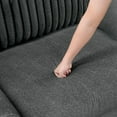 thumbnail image 3 of Lexicon Athena Textured 2pc Set: Sofa, Loveseat in Dark Gray, 3 of 14