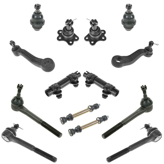 TRQ For 95-97 98 99 K1500 Tahoe Tie Rod Ball Joint 14pc Steering/Suspension Kit PSA58768