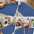 thumbnail image 5 of 3'x5' Area Rugs, Navy Blue Indoor Outdoor Area Rug for Living Room Bedroom, Vintage Country Monochrome Farmhouse Washable Bathroom Rugs Kitchen Floor Carpet Mats Home Decor Aesthetic, 5 of 8