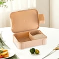 thumbnail image 4 of 3-Compartment Lunch Box - Reusable Meal Prep Container for & Adults, Leak-Proof Food Storage with Silicone Sealing Ring, Ideal for , Work, and Picnics - Dishwasher Safe Bento Box Khaki, 4 of 6