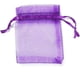 thumbnail image 2 of 10 bolsas de organza transparentes con cordón para regalo, para joyería, fiestas, bodas, dulces, minibotellas, muestras (azul violeta), 2 of 4