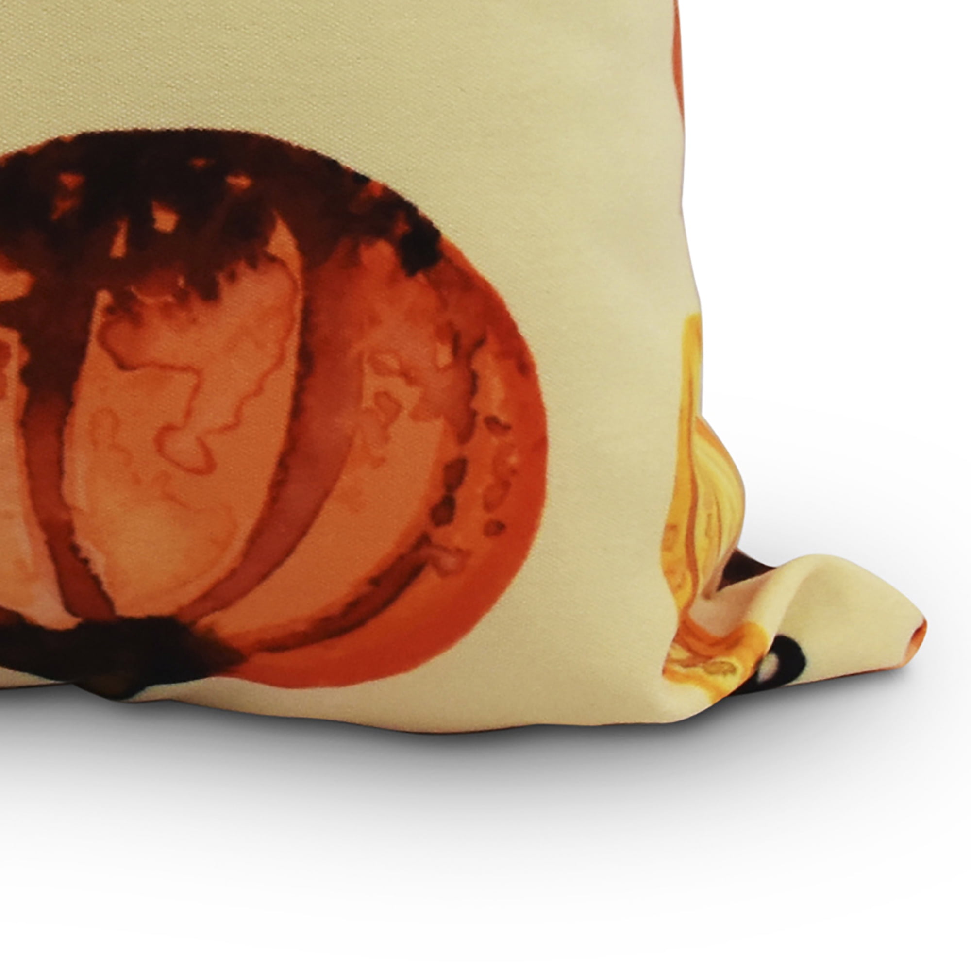 Simply Daisy, 20" x 20" Gourds Galore Light yellow Fall Print Outdoor Decorative Throw Pillow