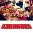 thumbnail image 3 of Nappe de Noël-Samfox 180x40cm Couverture de Table de Noël Rouge Chemin de Table de Noël Couverture de Table de Noël Drapeau de Table de Noël, 3 of 8